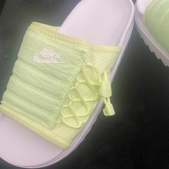Nike Neon Green Slides - Picture 2 of 3